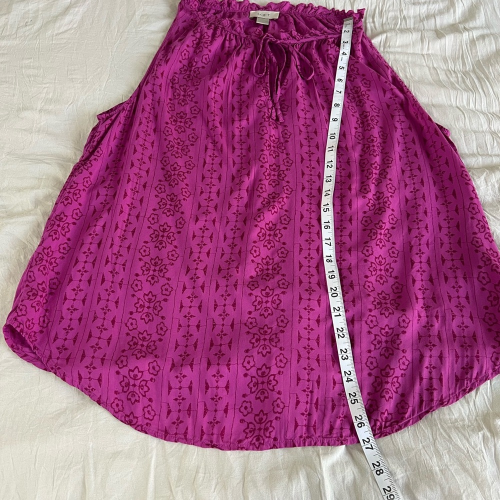 LOFT Pink and Purple Sleeveless Blouse Relaxed Style - Picture 5 of 6